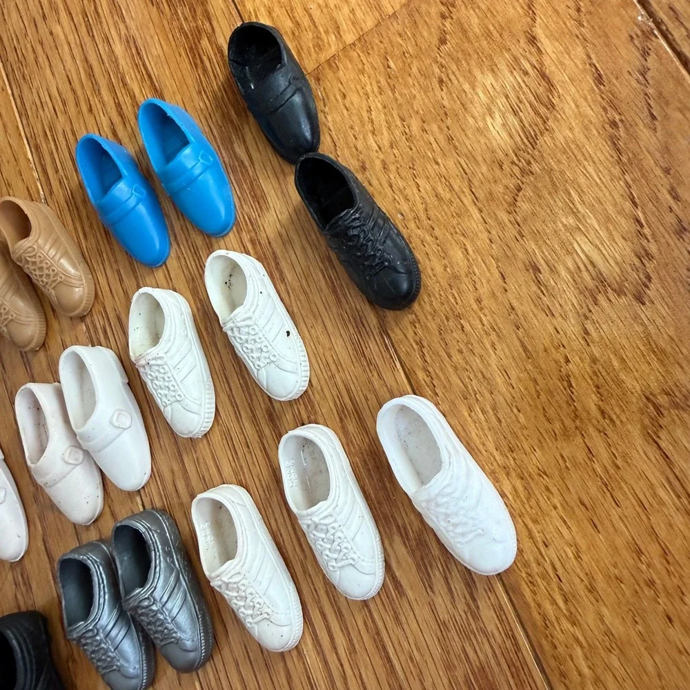 Vintage Ken Doll Shoe Lot Assorted Sneakers Loafers 10 Pairs Plus 1 Single
